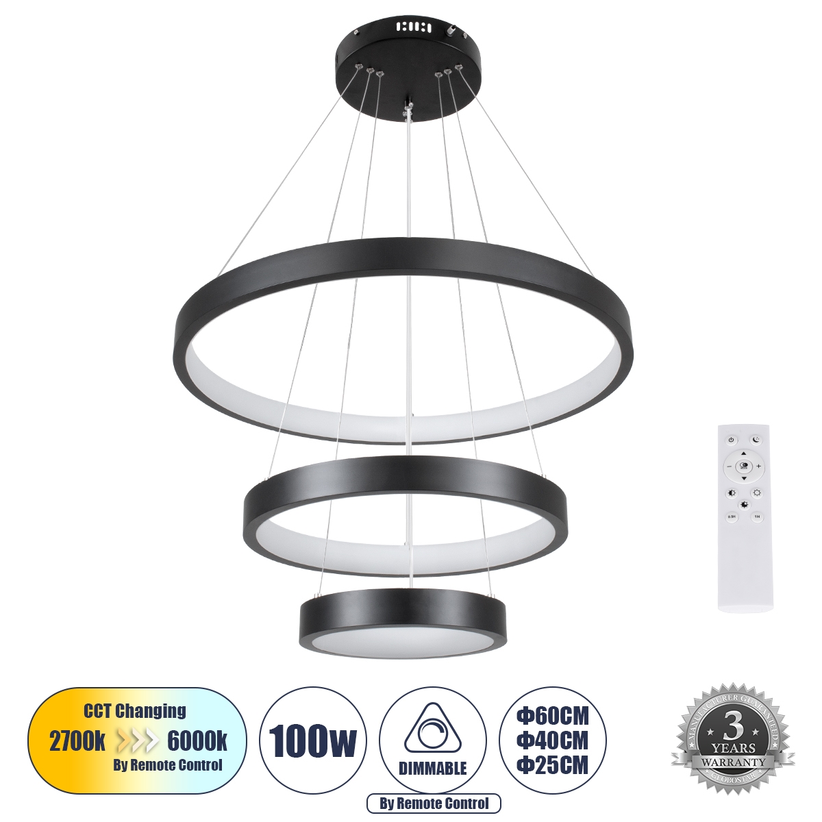 globostar-nemesis-trio-61167-kremasto-fotistiko-dahtilidi-kiklos-led-cct-100w-12123lm-360-ac-220-240v-enallagi-fotismou-meso-tilehiristiriou-all-in-one-psihro-6000k-fisiko-4500k-thermo-2700k-dimmable-f25-40-60cm-mauro-3-years-warranty