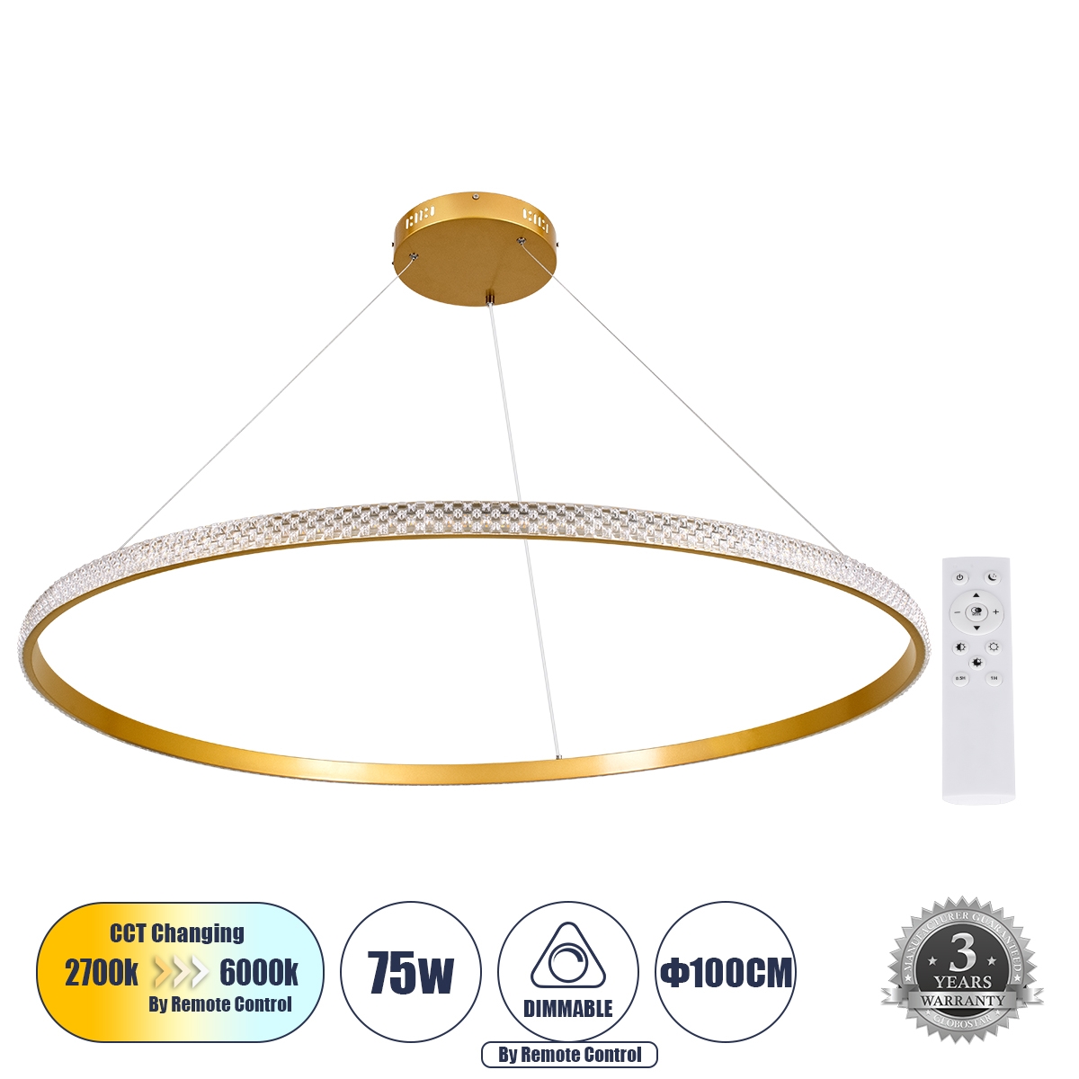 globostar-diamond-61135-kremasto-fotistiko-dahtilidi-kiklos-led-cct-75w-8743lm-360-ac-220-240v-enallagi-fotismou-meso-tilehiristiriou-all-in-one-psihro-6000k-fisiko-4500k-thermo-2700k-dimmable-f100cm-hriso-vourtsas-3-years-warranty