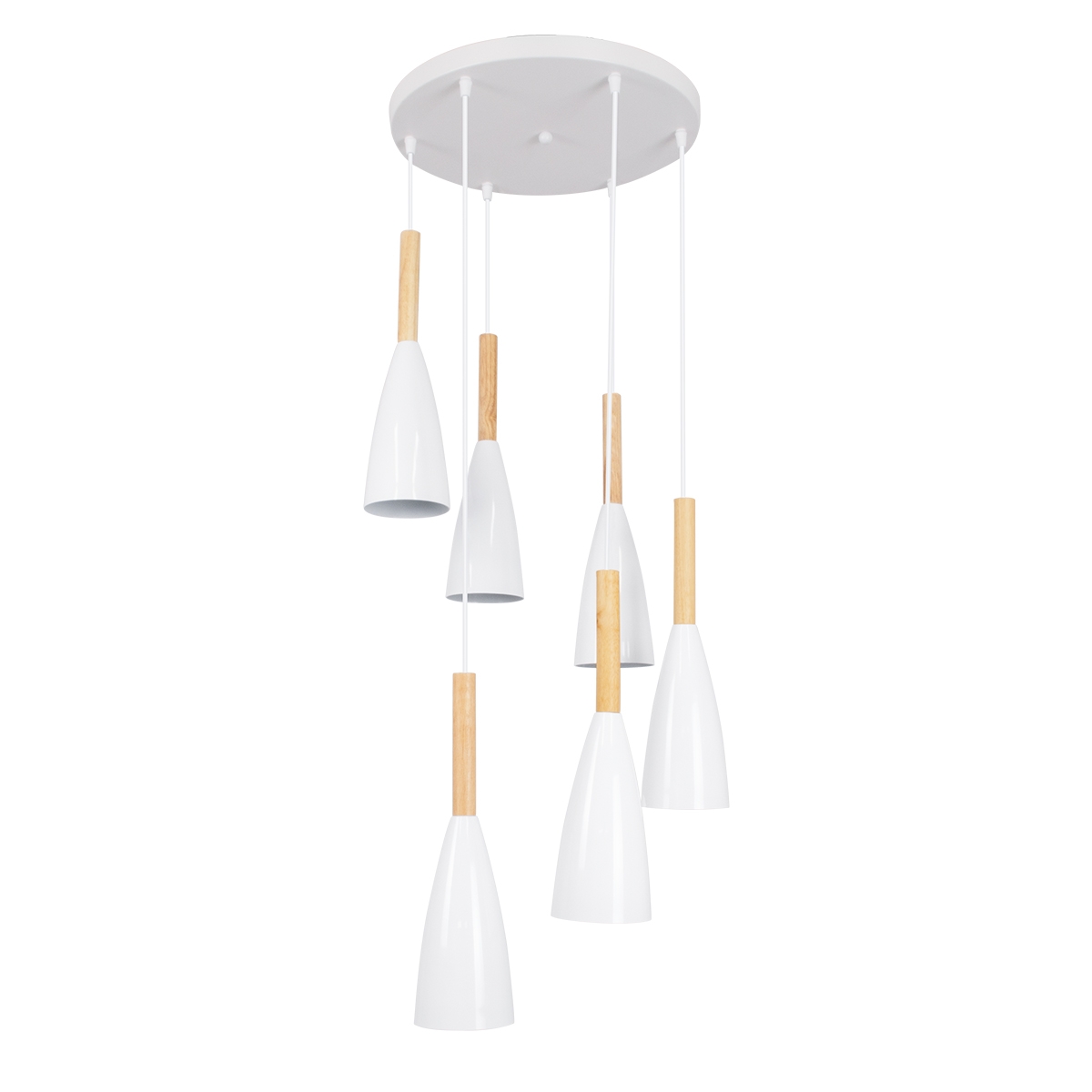 globostar-dillon-00629-modern-pendant-ceiling-lamp-chandelier-white-metal-mesh-f52-x-i130cm