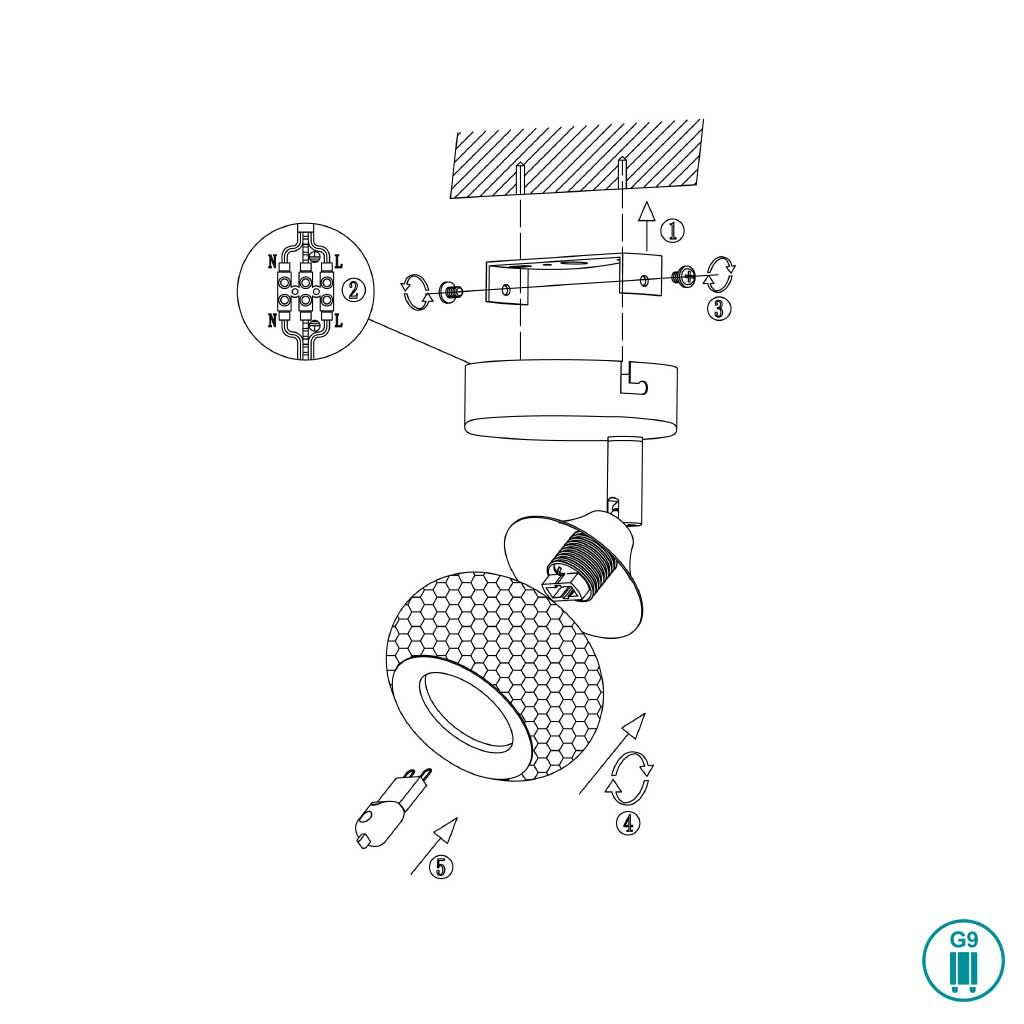 wofi-josy-single-spot-with-g9-shower-in-silver