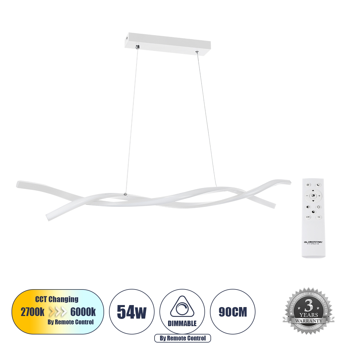 globostar-morales-61276-pendant-lamp-design-led-cct-54w-6048lm-200-ac-220-240v-switching-lighting-via-remote-control-all-in-one-cool-6000k-natural-4500k-warm-2700k-dimmable-m90-x-w14-x-h14cm-white-3-years-warranty