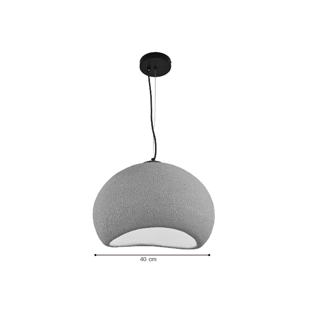 inlight-kremasto-fotistiko-apo-fiberglass-1xe27-d:40cm-4053-c